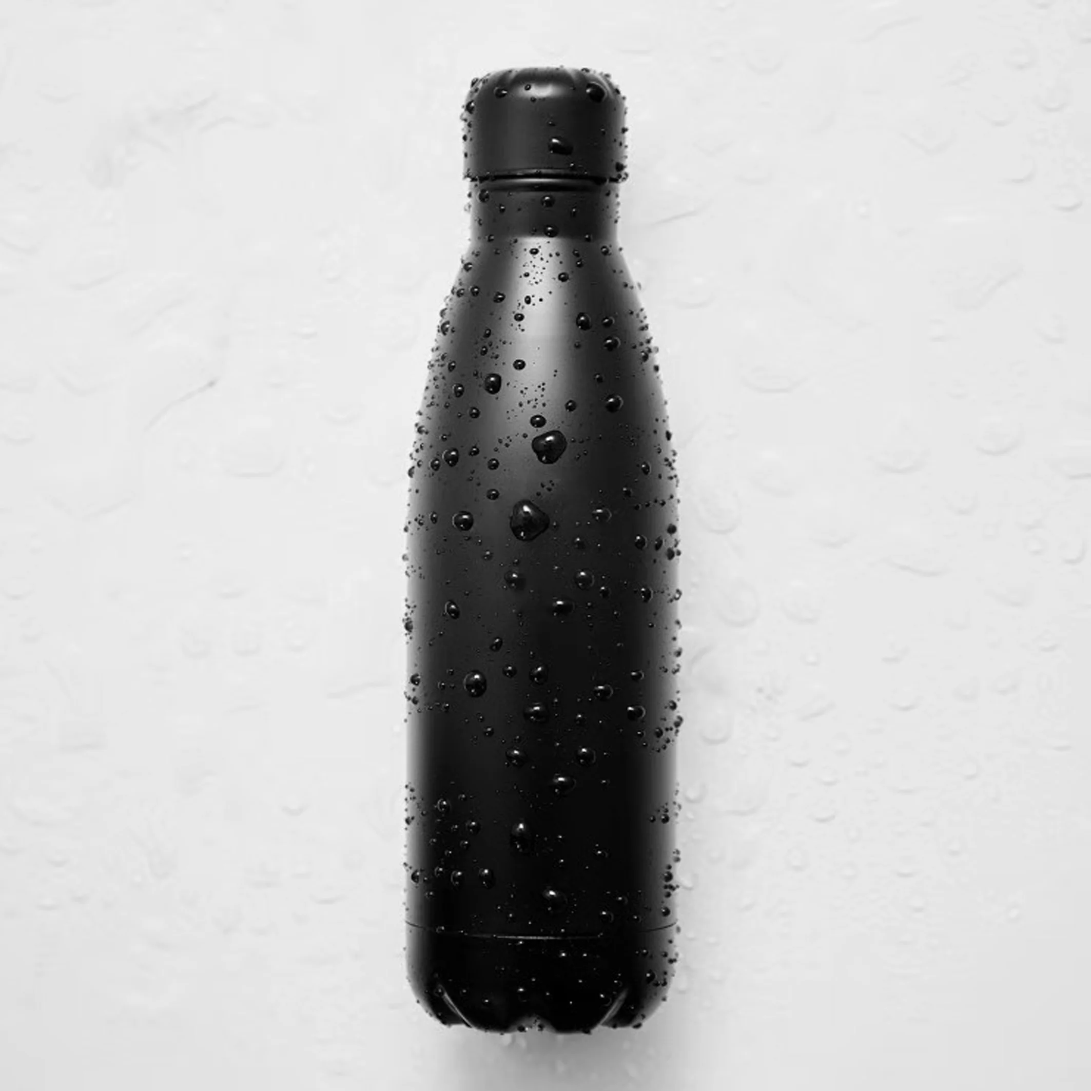 

500ml Cola Shape Double Walled Stainless Steel Matte Black Water Bottle, Customized color accept