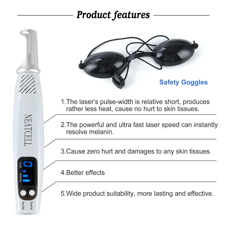 2019 New home use beauty products picosecond laser pen eyebrows and tattoo washing