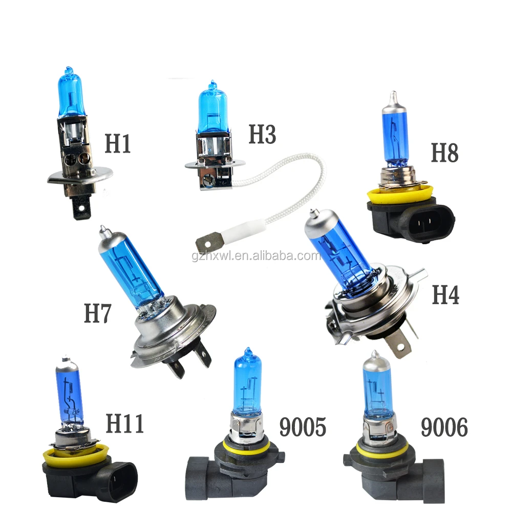 Xenon Halogen Bulb 12v 55w Car Halogen Bulb Super Bright 6000k Auto