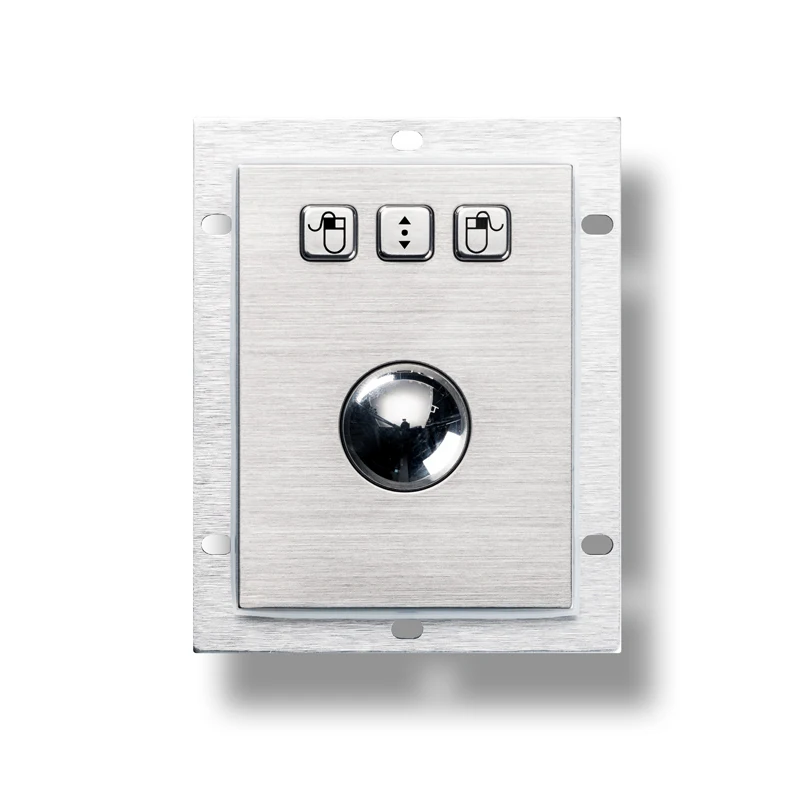 

Embedded Mechanical Trackball Mouse USB PS2 Panel Mount 38mm Metal Rollerball Industrial Pointing Device