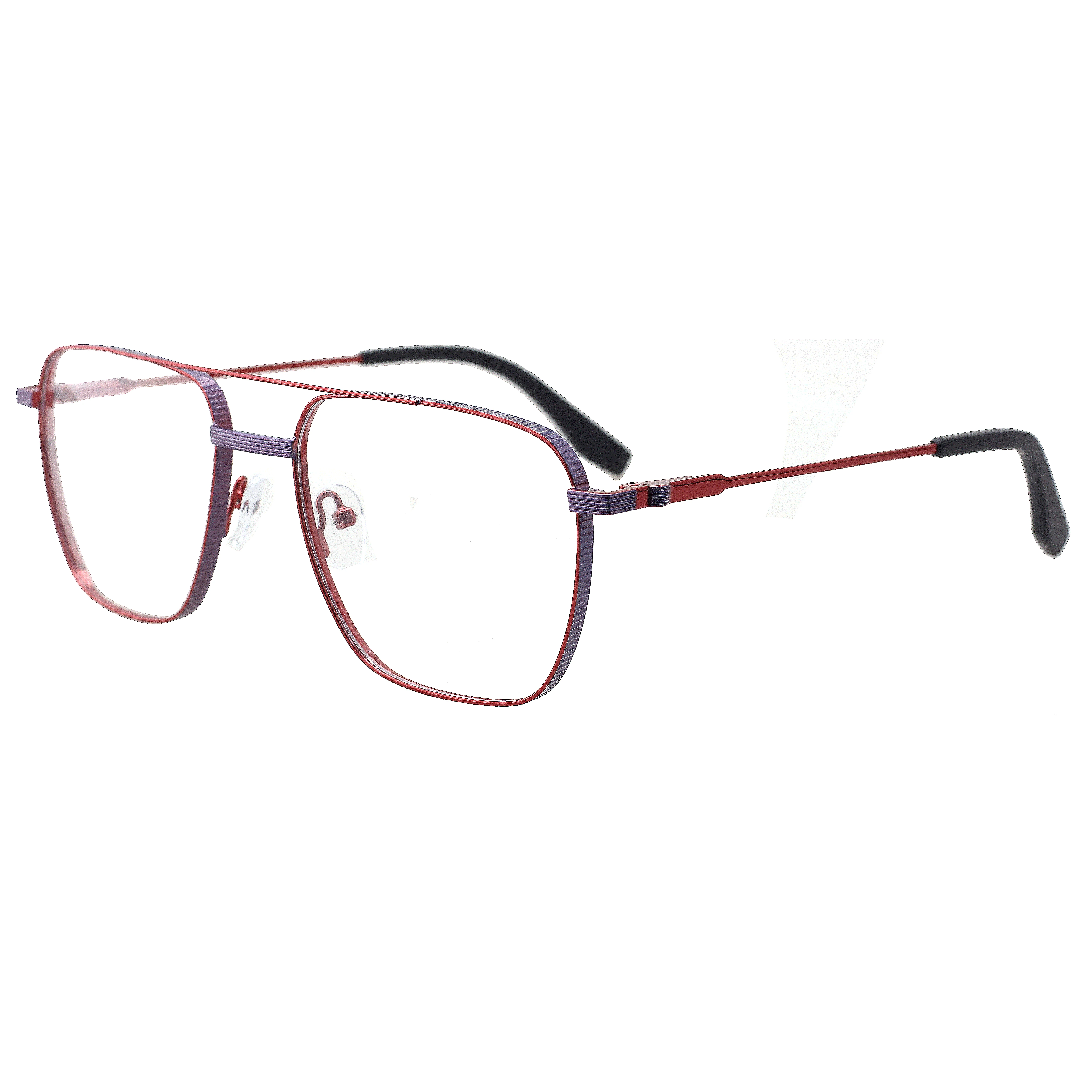 

High Quality Fashion Style Double Bridge Oversized Metal Frames Optical Glasses Eyeglasses, As your requiement