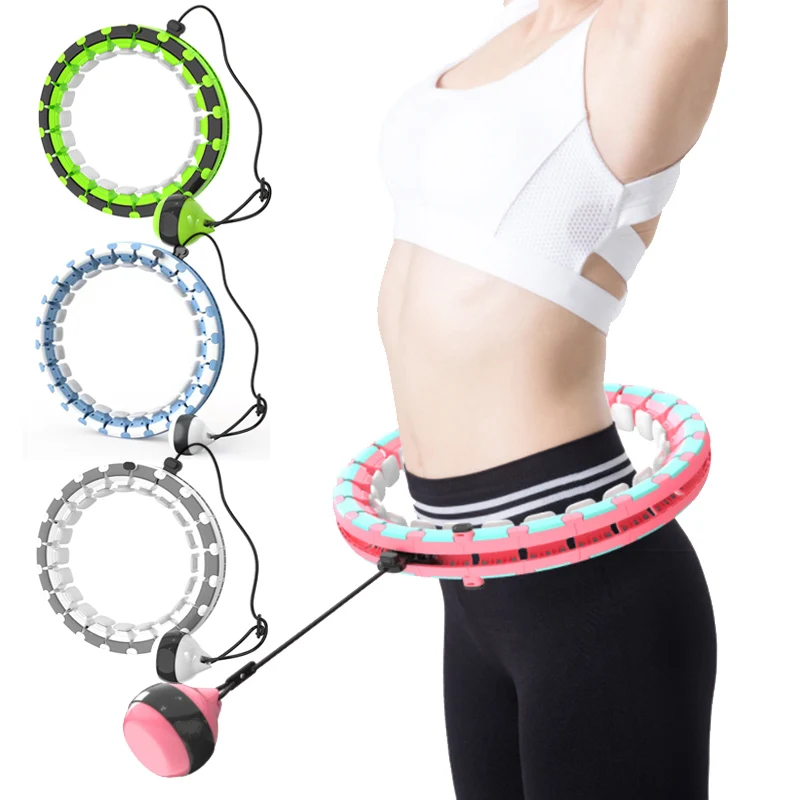 

OEM accessories Exercise Counting Digital Weighted flexible Weighted Gym Fitness Smart Hula Ring Hoop Hula-Hoop Gym Foldable, Blue/pink/customized color
