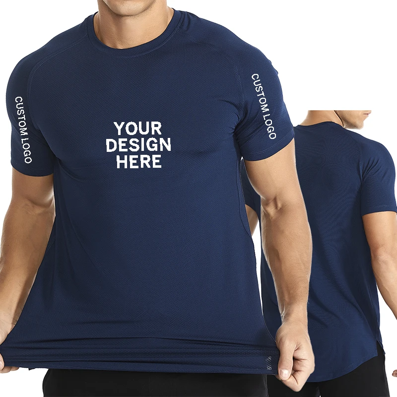 

Hot Sale Men's T-shirt Unique Design Custom Blank Slim-fit Quick Dry Short Sleeve Plain T Shirt Men's Sport T-shirts