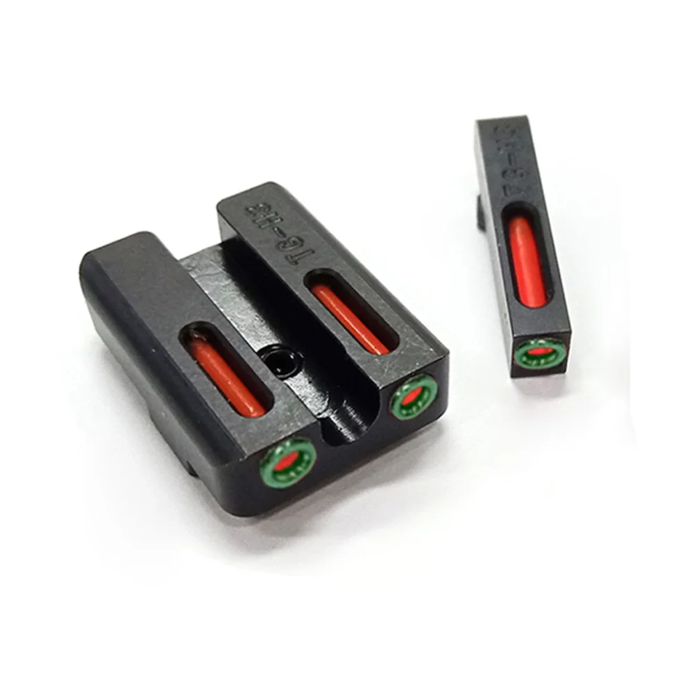 

Fiber Optic Sight Set Red /Green Front Rear For Glock 17/19/22/23/33/34/35/38/39, Black