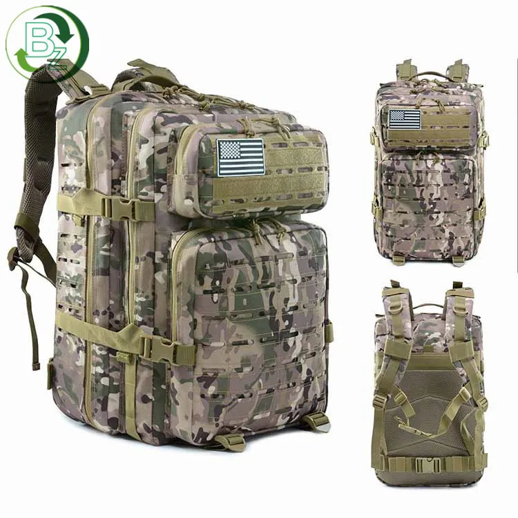 

Fashion Outdoor Upgrade 47L Large Tactical Backpack Laser Cut Molle Military Assault Backpack Bag, Black, oliver green, acu, khaki, cp