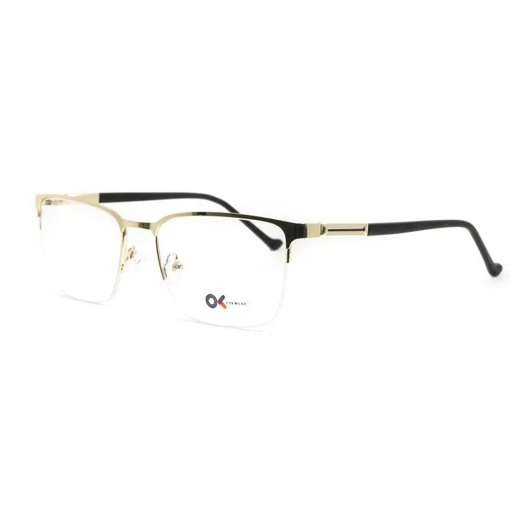 

92132 Half Rimless Rectangle Metal Optical Glasses Frames