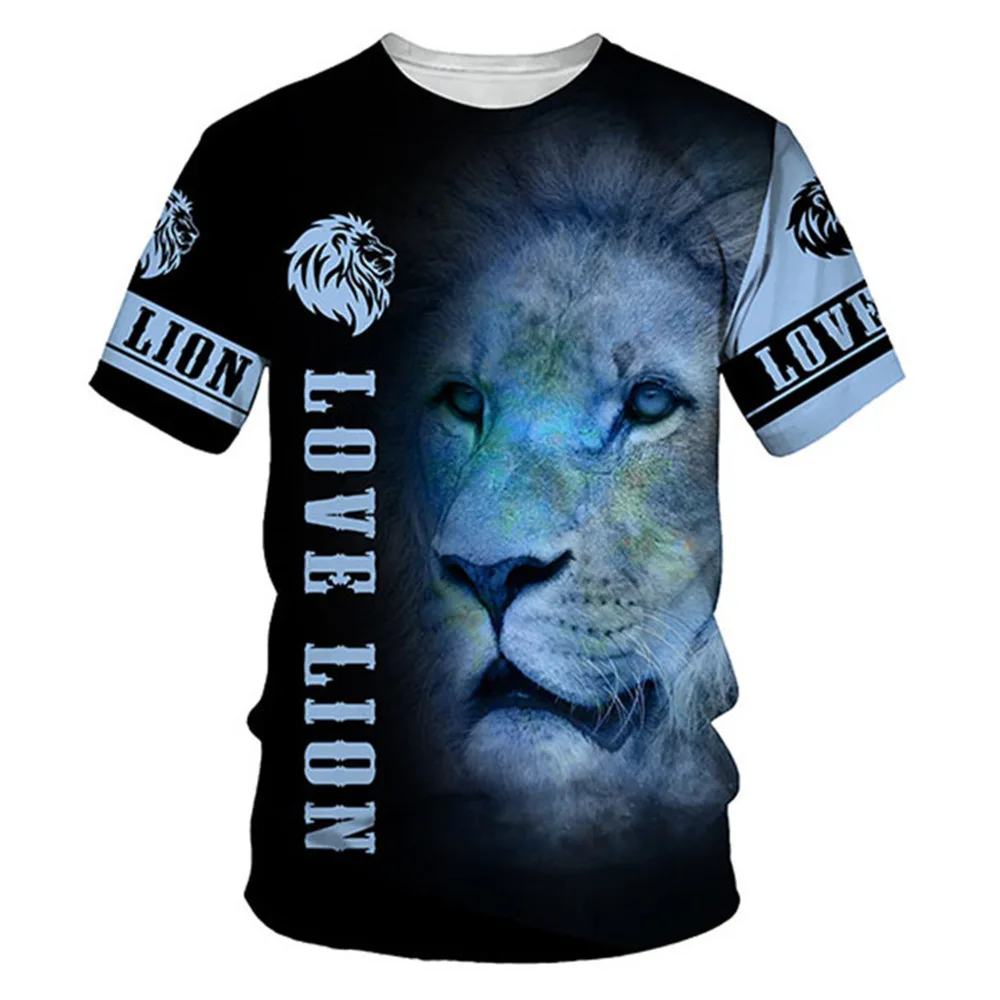 

High Quality Custom Men's Animal T-shirt Custom 3D graphic Digital Printed T-shirt For Men