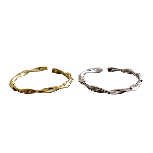 

Twisted 925 Sterling Silver Couple Finger Rings for Women Jewelry