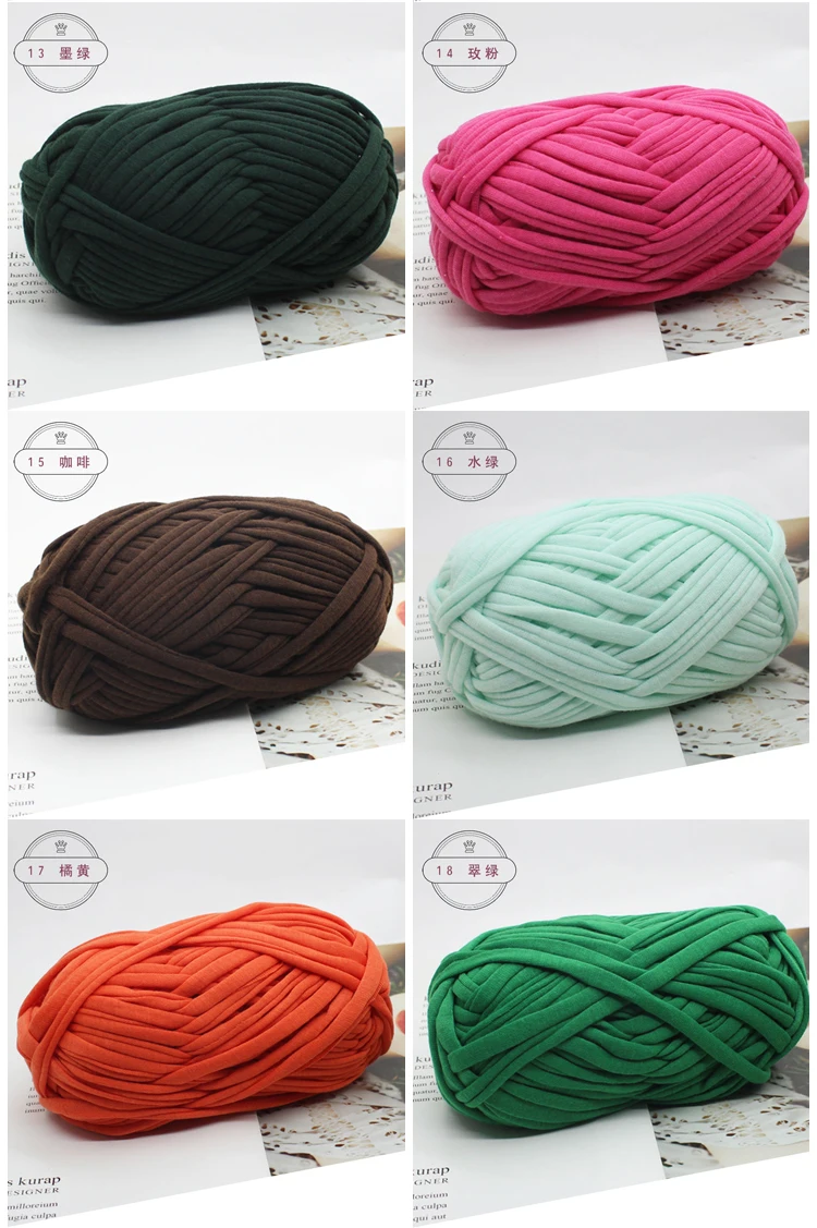 China factory wholesale high quality cotton hand knitting yarn polyester yarn t shirt crochet yarn for sale