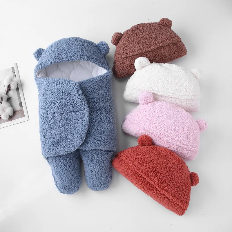 

High Quality Winter Cotton Thickened Newborn Anti-shock Swaddle Wrap Baby Sleeping Bag, Multi colors
