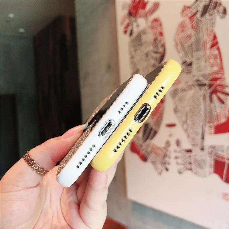 Glitter Bling Sequins Makeup Mirror Mobile Case For Iphone 11 12 Pro