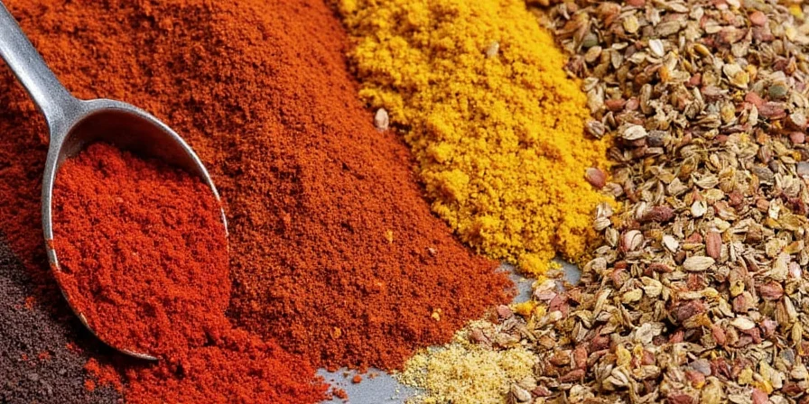Garam masala in a mortar and pestle