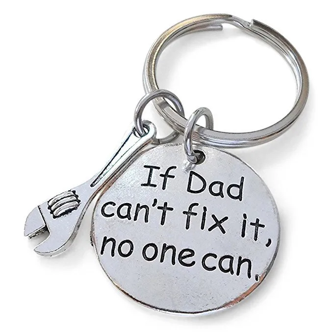 

Father' s Gift If Dad Can't Fix It No One Can Stainless Steel Tool Keychain
