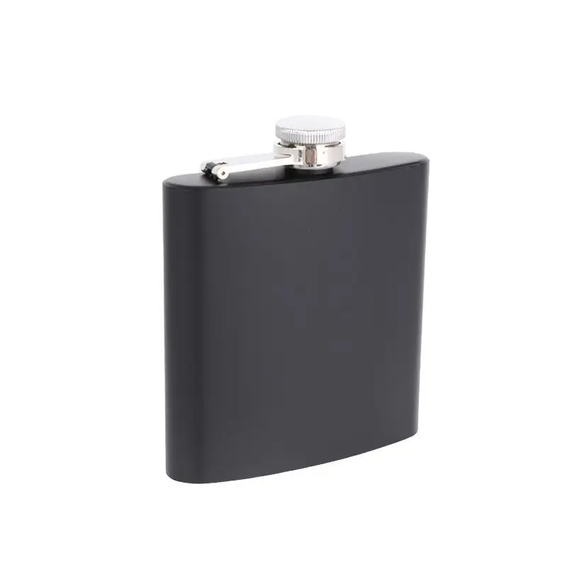 

6oz Black Stainless Steel Hip Flask Pocket Russia Flagon Whiskey Bottles