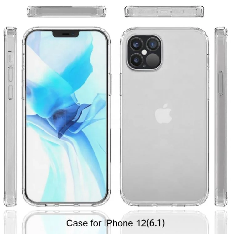 

Soft Transparent Tpu Acrylic Phone Cover For Iphone 12 Pro, Cheap Clear Case, Blue/green/balck/red