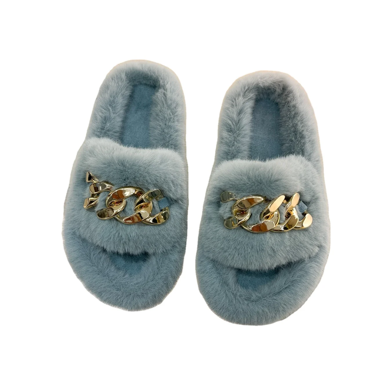 

Winter footwear fashion new design home fur slippers warm thermal for women's and ladies, Customizable