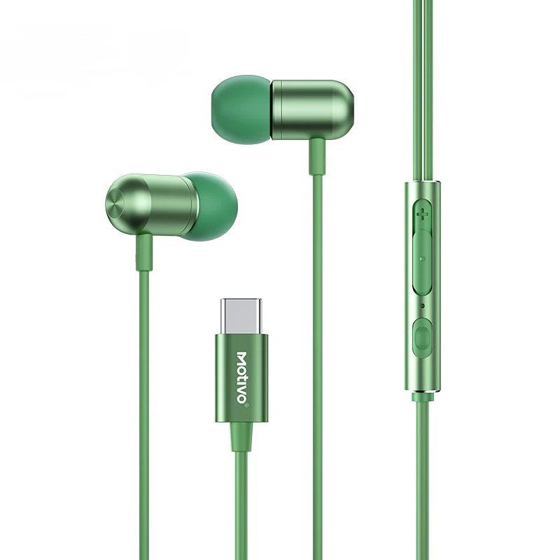 

MOTIVO H12 earphone wired earphone is suitable for Type-c model waterproof, automatic noise reduction, Green