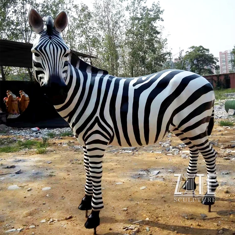 Outdoor Garden Fiberglass Animal Life Size Resin Zebra Statue Buy