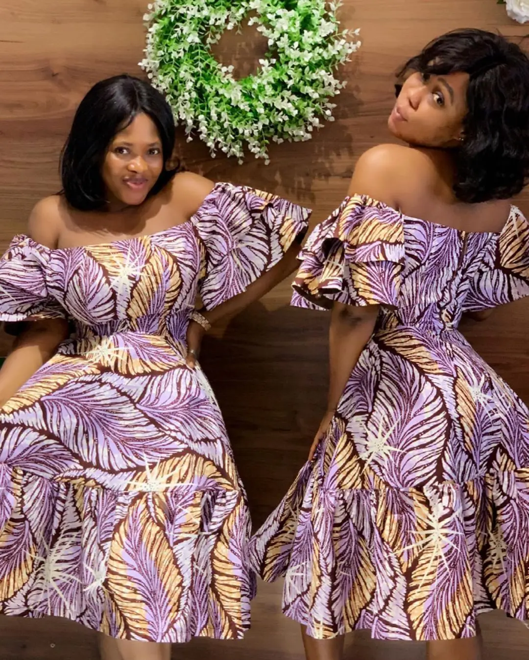 

Wholesale New Arrivals Sexy Off-Shoulder African Dress Traditional Dashiki Ankara Flower Print Short Sleeve Summer Mini Dress