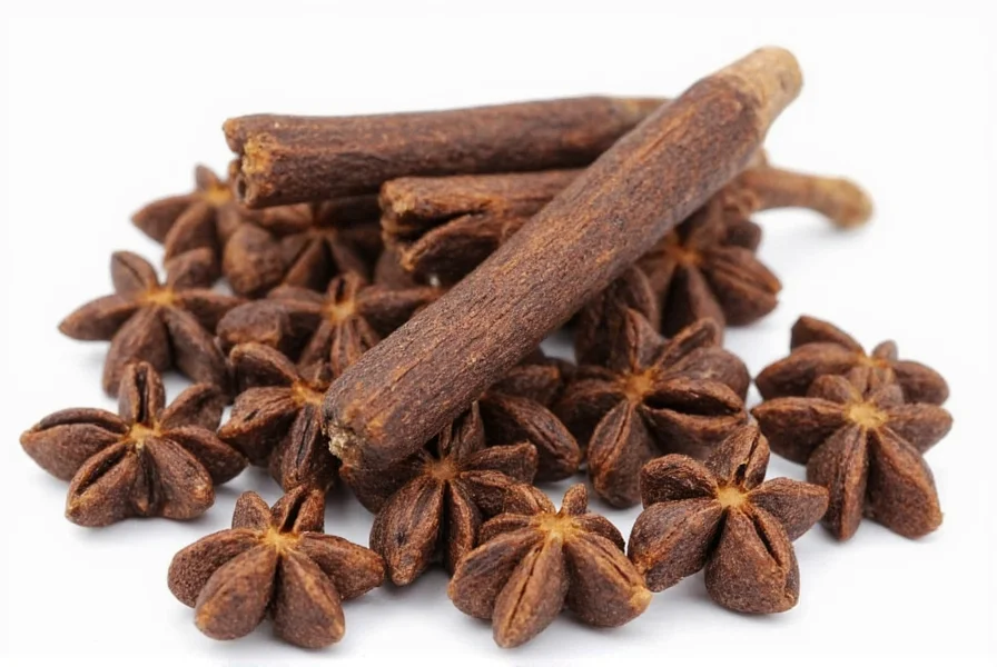 Close-up view of whole cloves showing their distinctive nail-like shape