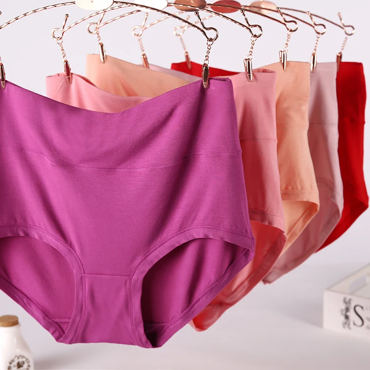 

Factory price High-rise modal one piece seamless women panty plus size panties, Picture color