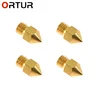 Hotsale 3d printer accessories extrusion head mk8 brass nozzle 0.2/ 0.3 /0.4 /0.5mm 3d printer parts for most brand 3d printer