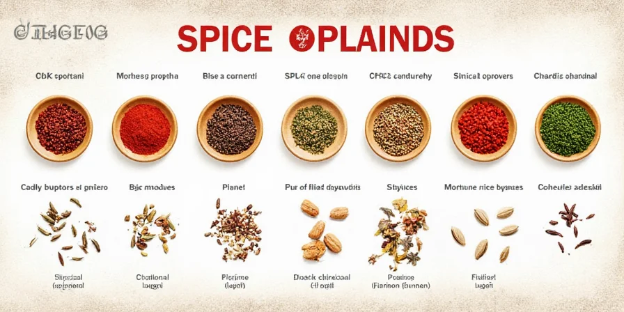 Bowl of steaming curry with various spices nearby