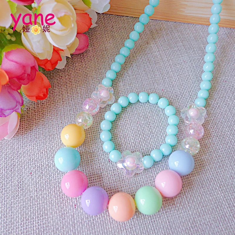 

Plastic Beads necklace hand beads girl bracelets colorful accessories