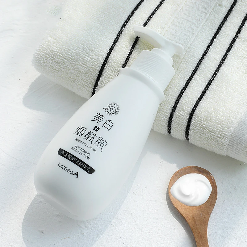 

factory supply wholesale nice quality nature moisturizing skin cream milk niacinamide body whitening lotion, White