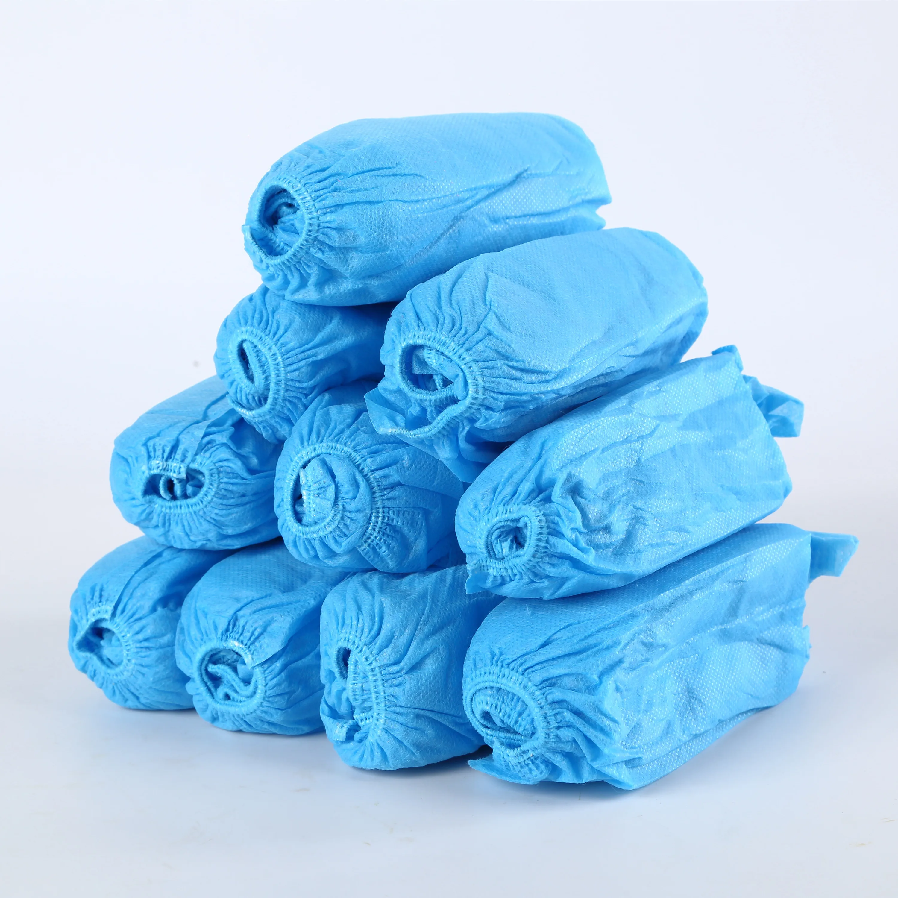 

Corridor used attractive price new type single elastic waterproof non wowen shoe cover, Blue