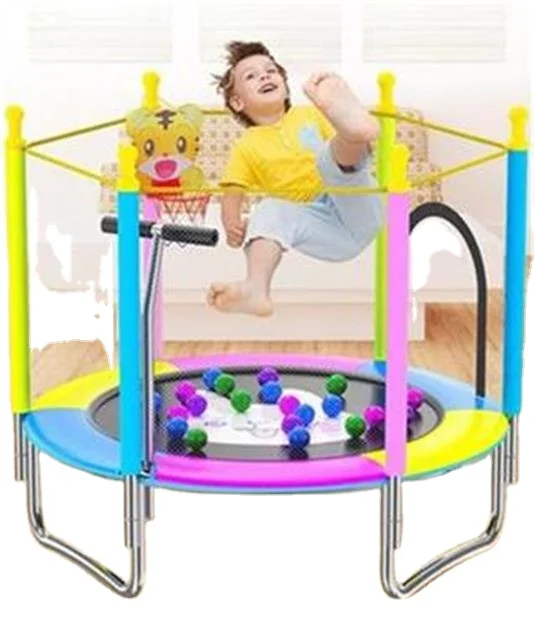 

1.4m new design with basketball children bungee mini trampoline, Customized color
