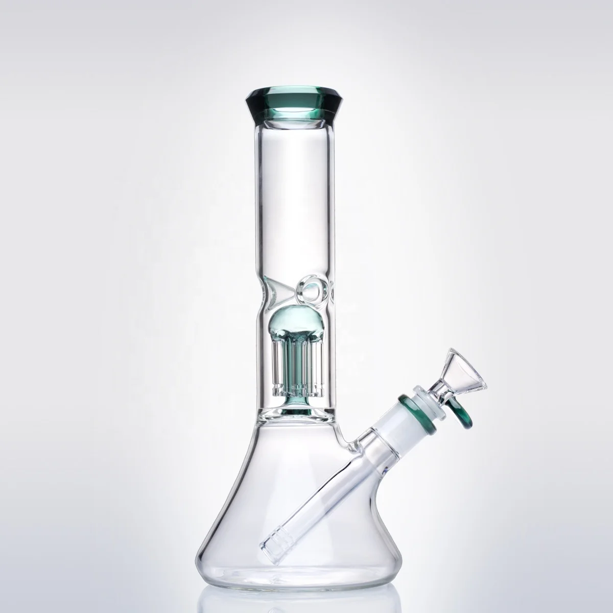 

Sales Promotion Jellyfish Perc Beaker Base with 6 tree Arm Water Pipe 11" -19mm F -Colors Vary, Black/teal/light blue/milk blue