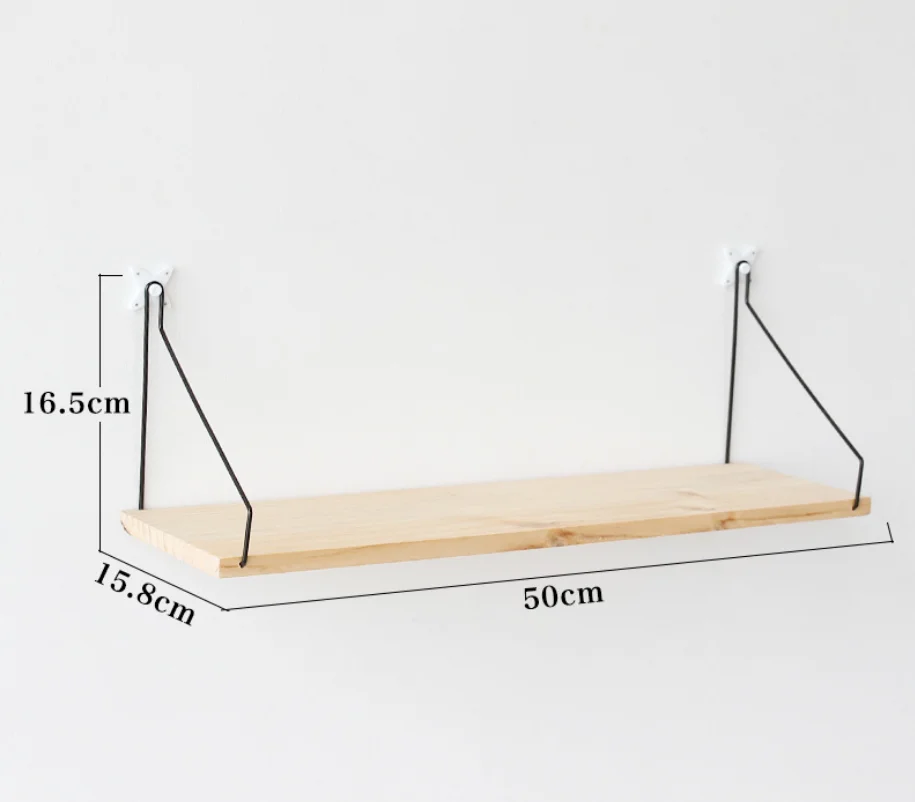 

Shelf Solid One Word Partition Living Room Hanging Wooden Wall Storage Rack