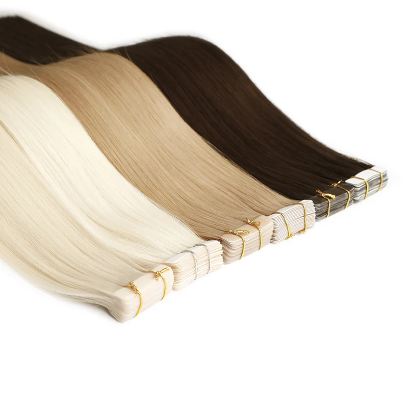 

Wholesale Double Drawn 100% Human Hair Extensions, Tape In Hair Extensions Human Remy Skin Weft Tape Hair Extensions