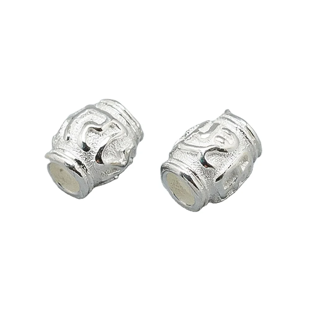 

Pandahall 8mm Barrel Carving 925 Sterling Silver Beads