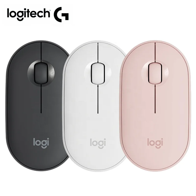 

Logitech Pebble M350 Wireless Mouse white silence For Laptop Notebook Pc And Mac Ergonomic office best seller cheap portable, White black