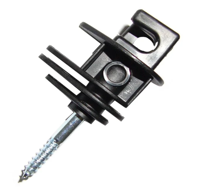 

Manufacturer Factory Price Husbandry/Animal farm Equipment Wood Post Screw-In Insulator INS085 Electric Fence Insulator, Black