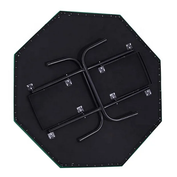 48" 8 Person Octagonal Foldable Poker Table with Cup Holders