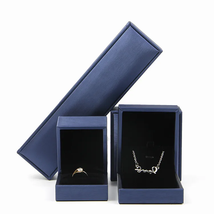

Bright Graceful Engagement Blue luxury jewelry packaging Boxes For Rings Necklaces Bracelets Boxes