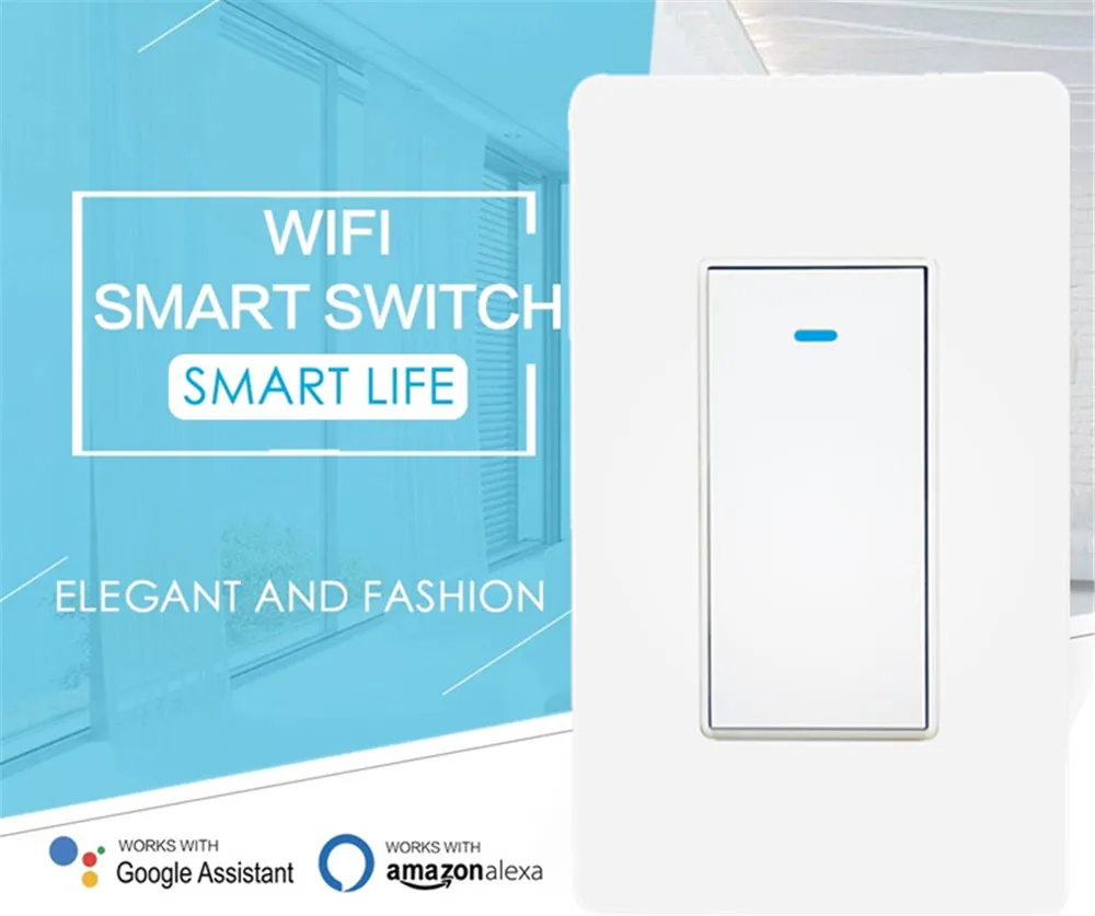 1GANG Zigbee Switch/Smart Wireless Light Switch Zigbee Button Switch Compatible with Alexa/GoogleHome/IFTTT - ANKUX.COM