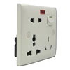 3x3 ABS 8pin multi socket 13A 250V light switch socket