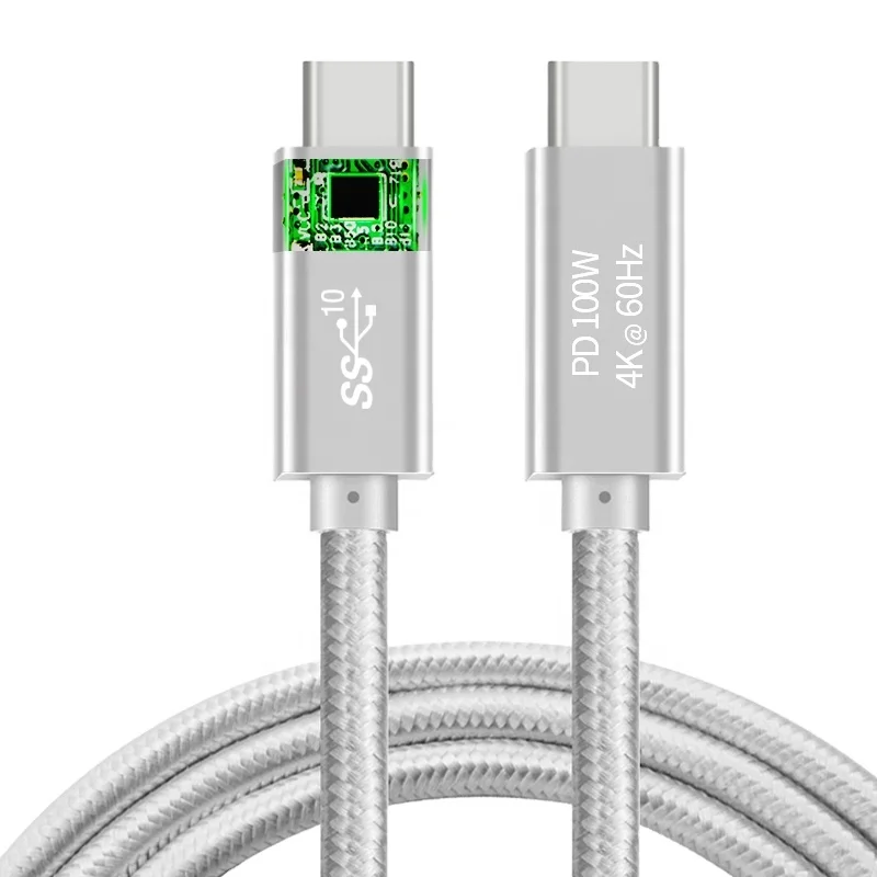 

6.6ft USB 3.1 C Type 2m USBC Cable USB 3.1 Gen2 Cord 10Gb 100W 5A USB-IF certified for Macbook P20 S10 compatible Thunderbolt3, Black