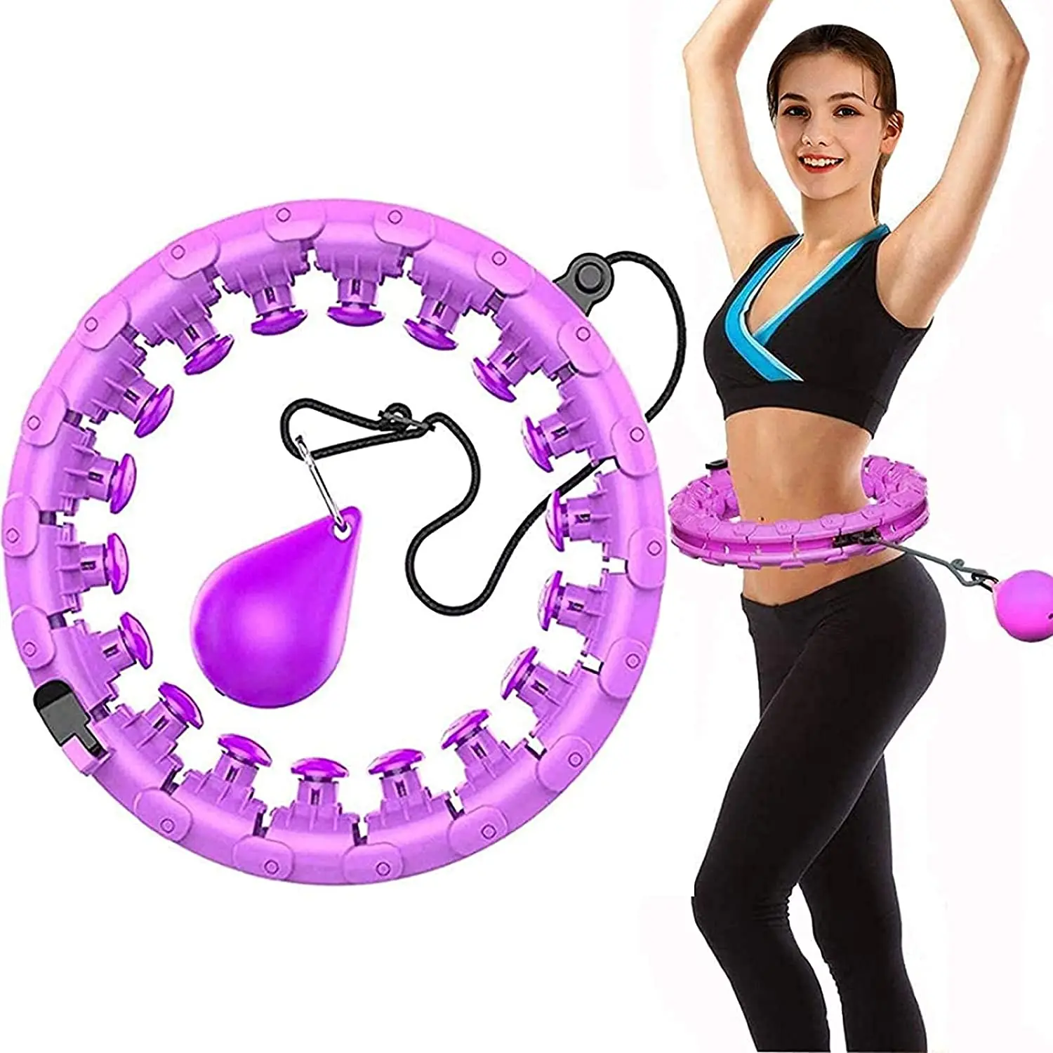 

Low Prices Detachable Design Adjustable Adult Fitness Hoops Exercise Hoola Hoop