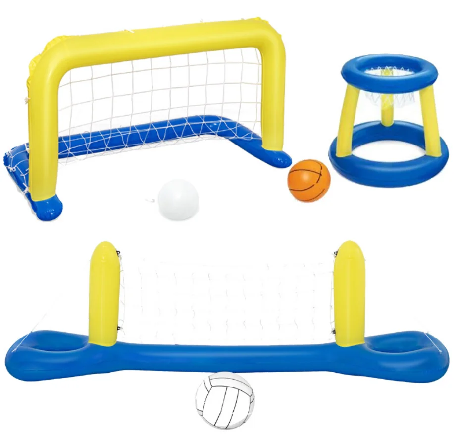 

Inflatable Hoop with Ball Included - Perfect for Competitive Water Play and Trick Shots - Ultimate Summer Toy