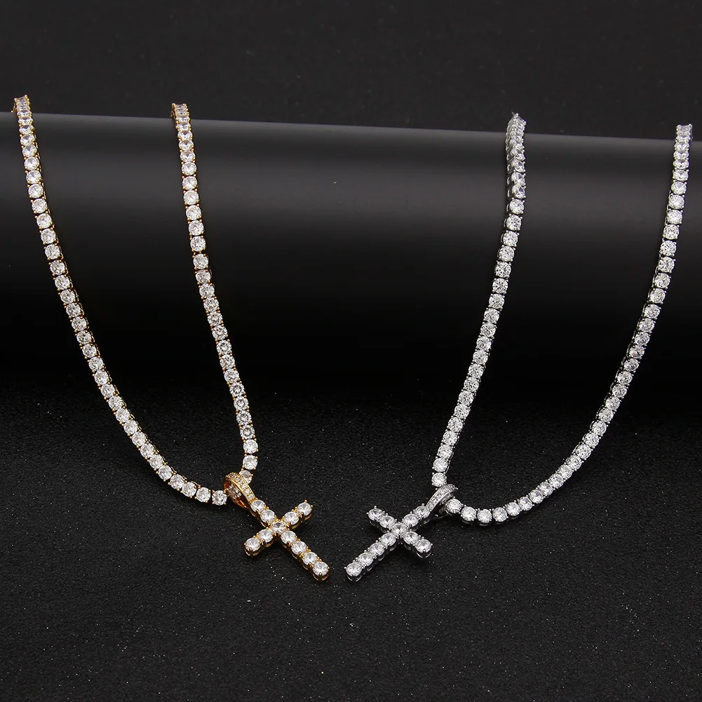 

Jewelry hot demand foreign trade cross necklace faith necklace 5a cubic zirconia necklacemens necklaces gold 18k jewelry