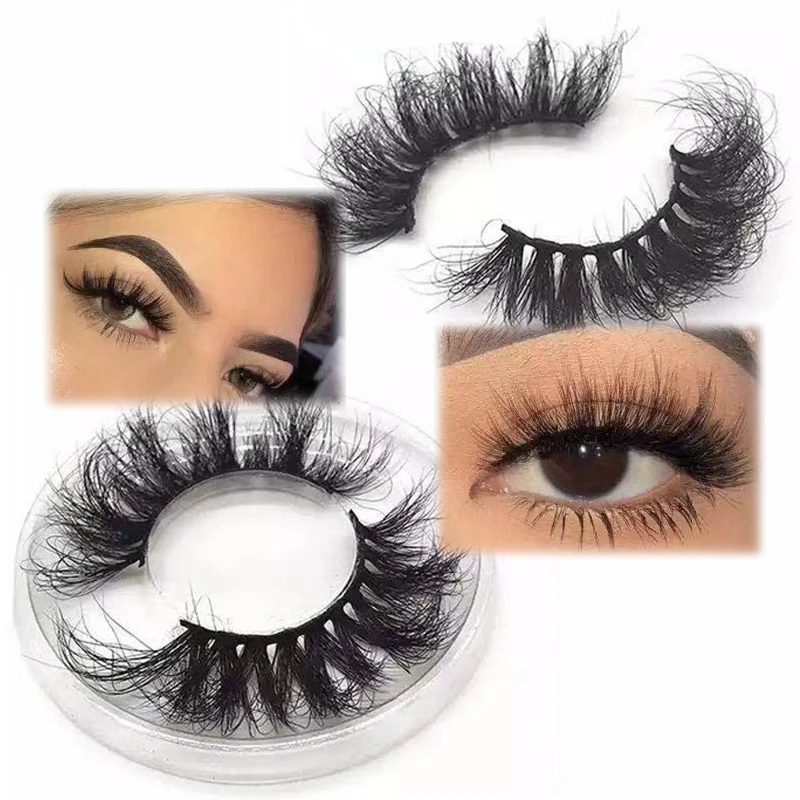 

Wholesale Beauty Eyelashes Custom Package Cruelty Free 3D 5D Real Mink Strip Lashes Private Label False Eye Lashes Vendor, Natural black