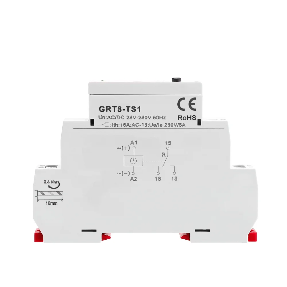 

GEYA GRT8-TS1-240 AC DC 24V 240V 1SPDT Staircase switch time control relay for lighting control