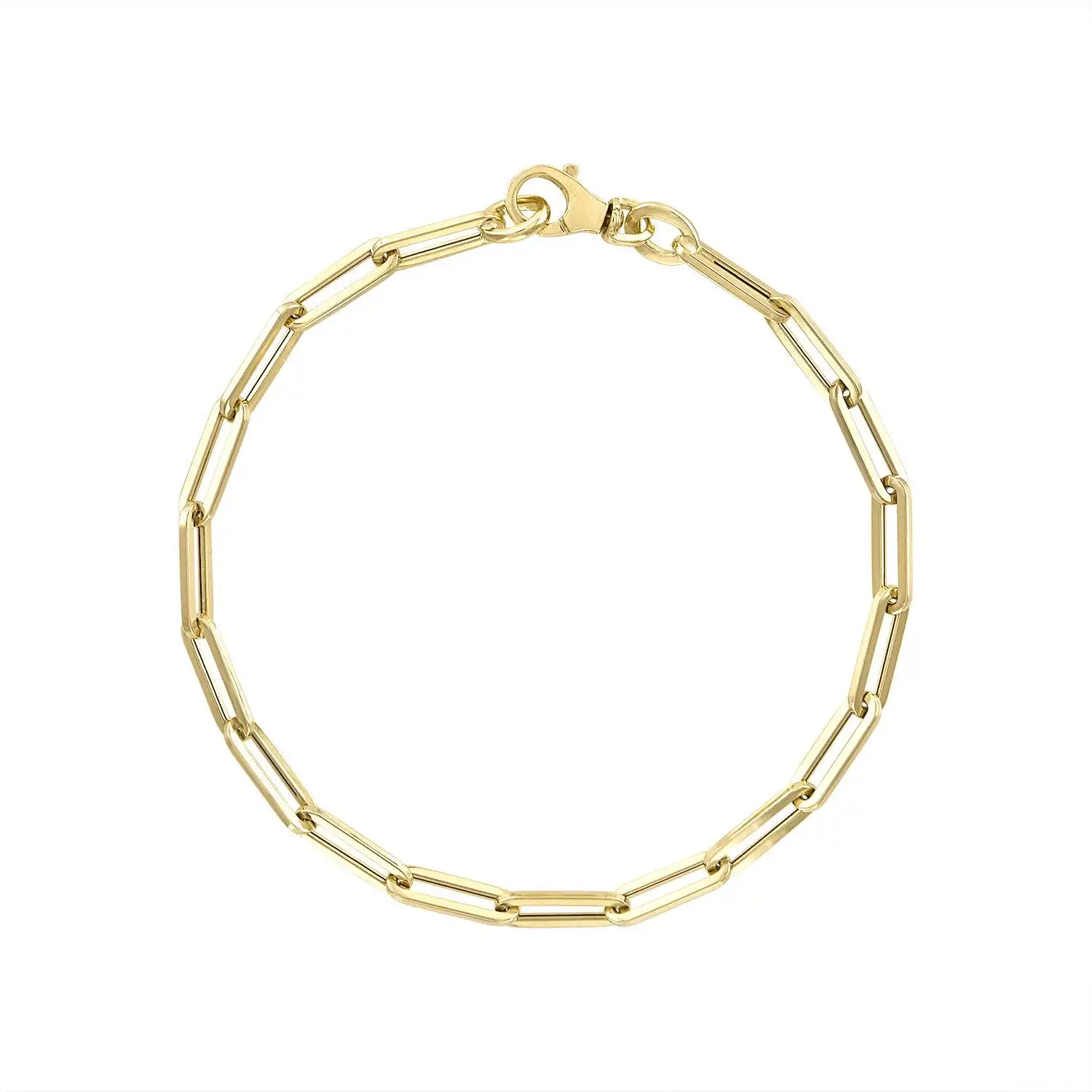 

Qiyi Jewelry Fashion Simple S925 Sterling Silver 18k Gold Plated Women Chain Reaction Bracelet