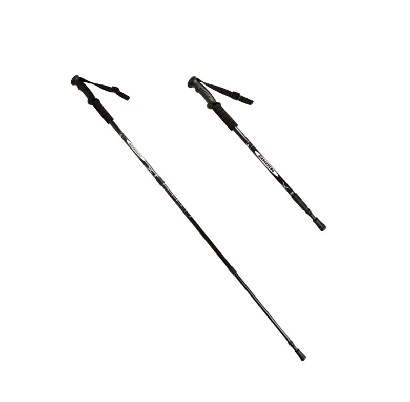 

Aluminum Alpenstock 3 sections Telescoping Nordic Walking sticks Trekking pole Cane Hiking stick, Optional
