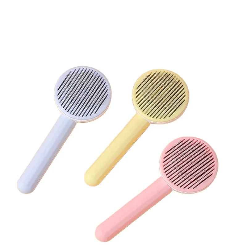 

New pet cat comb to remove floating hair pet cleaning needle comb dog hair removal brush one button self-cleaning function